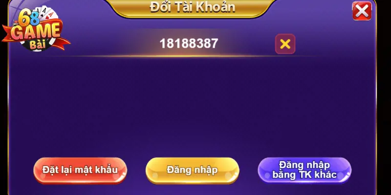 Quên mật khẩu tài khoản 68 game bài có lấy lại được không?